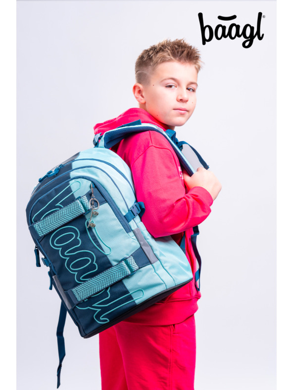 BAAGL  BAAGL SET 3 Skate Petrol: nahrbtnik, pernica, športna torba GRS