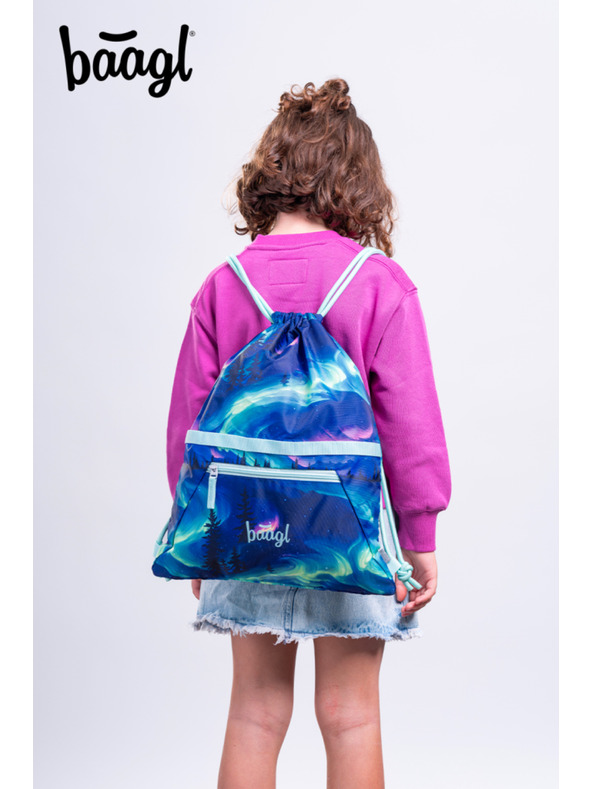 BAAGL  BAAGL SET 5 Zippy Plus Aurora: aktovka, pernica, vrečka, predpasnik, denarnica GRS