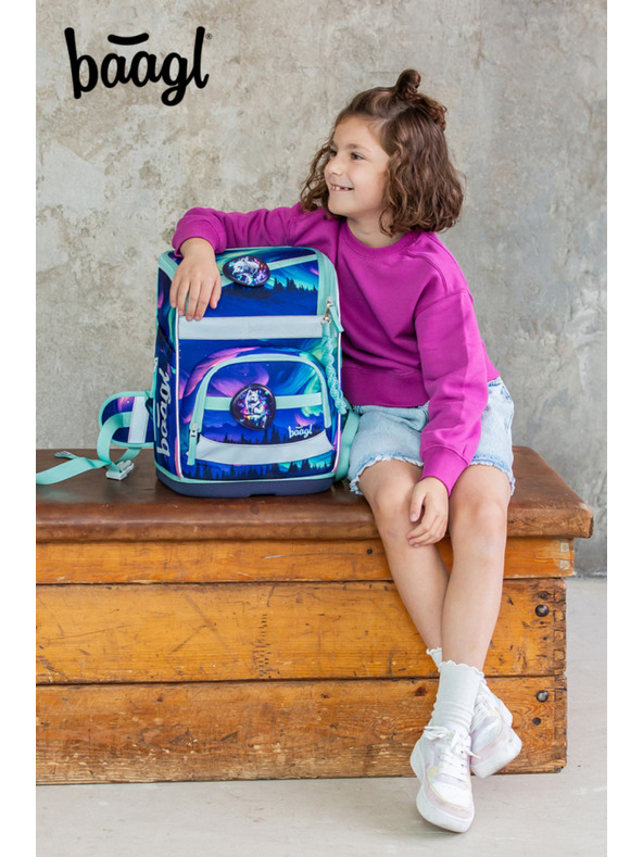 BAAGL  BAAGL SET 5 Zippy Plus Aurora: aktovka, pernica, vrečka, predpasnik, denarnica GRS