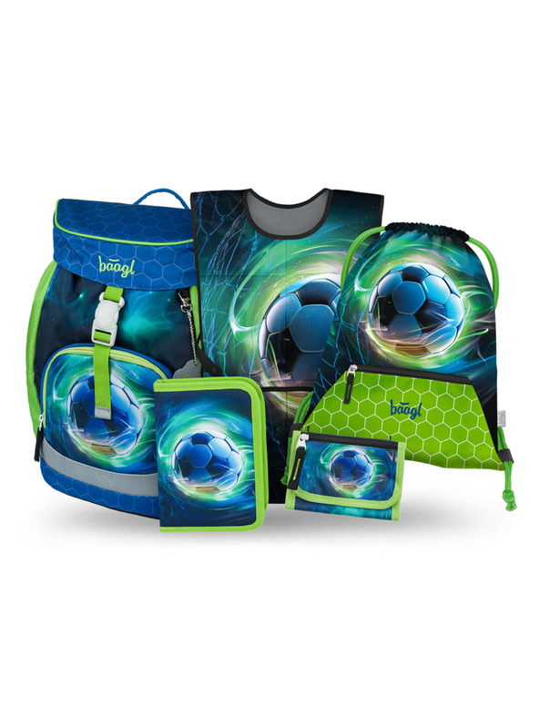 BAAGL  BAAGL SET 5 Airy Nogomet Zoga: nahrbtnik, svinčnik, vrečka, predpasnik, denarnica