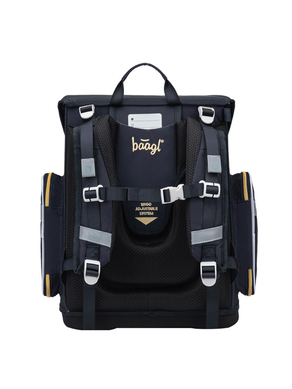 BAAGL  BAAGL SET 3 Ergo Unicorn Gold: aktovka, svinčnik, vrečka