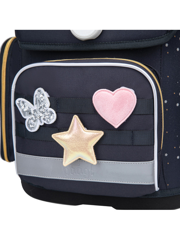 BAAGL  BAAGL SET 3 Ergo Unicorn Gold: aktovka, svinčnik, vrečka