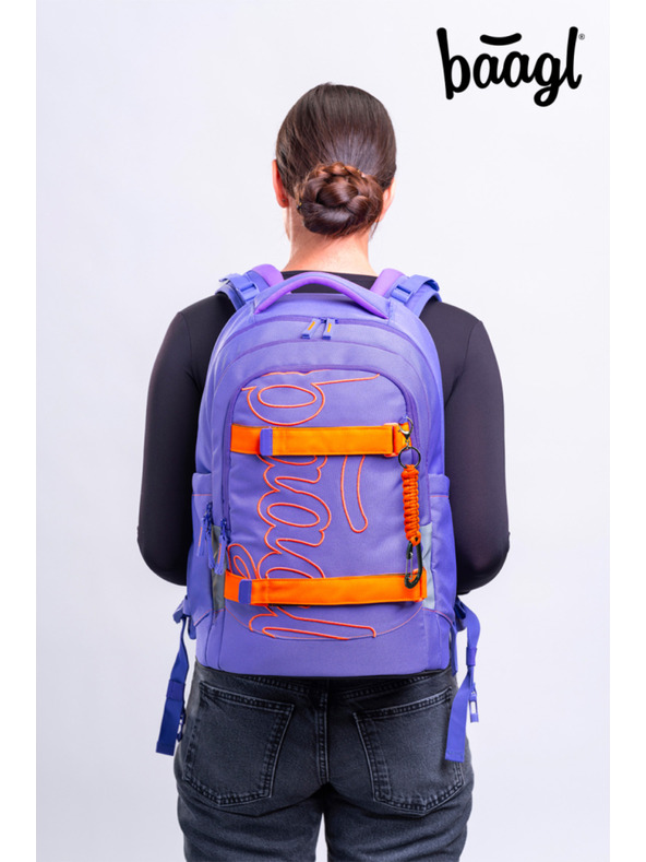 BAAGL  BAAGL KOMPLET 5 Skate Max Orange: nahrbtnik, penal, nahrbtnik, športna torba, ledvinka GRS