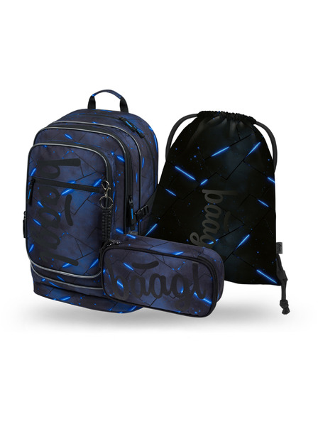 BAAGL  BAAGL KOMPLET 3 Cubic Flash: nahrbtnik, penal, nahrbtnik GRS