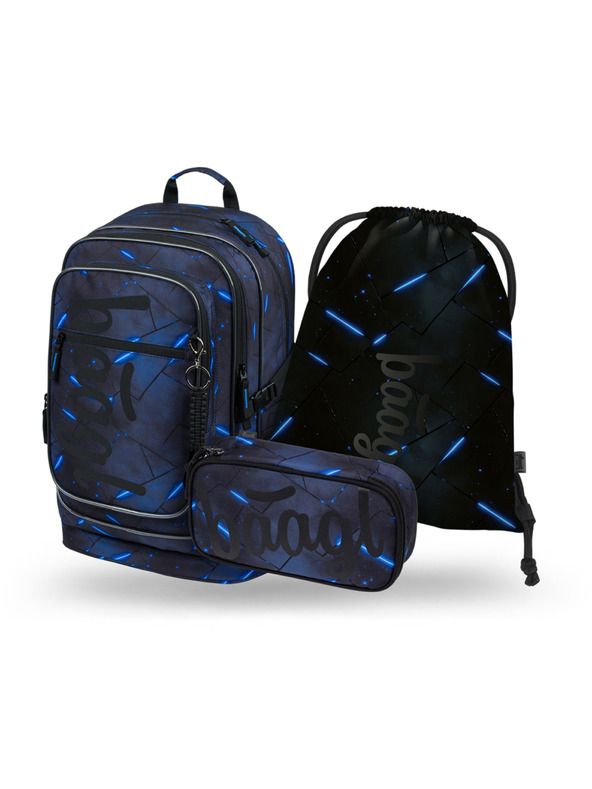 BAAGL  BAAGL KOMPLET 3 Cubic Flash: nahrbtnik, penal, nahrbtnik GRS