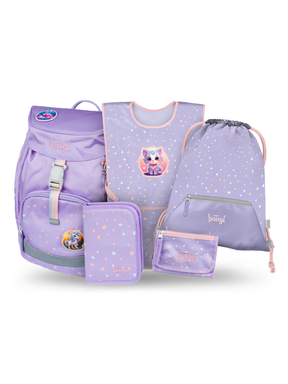 BAAGL  BAAGL KOMPLET 5 Airy Hišni ljubljenčki: nahrbtnik, penal, nahrbtnik, pregača, denarnica