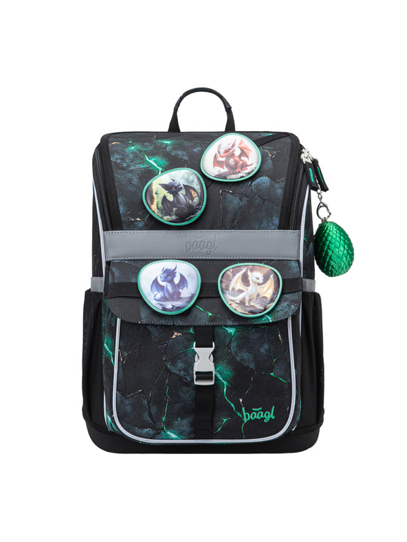 BAAGL  BAAGL KOMPLET 5 Zippy Draci: aktovka, penal, nahrbtnik, pregača, denarnica