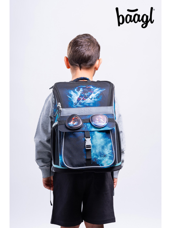 BAAGL  BAAGL SET 5 Zippy Hokej: aktovka, peresnica, vrečka, predpasnik, denarnica