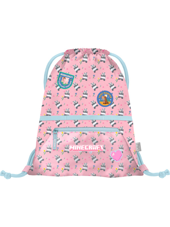 BAAGL  BAAGL SET 3 Airy Minecraft Panda: nahrbtnik, peresnica, vrečka