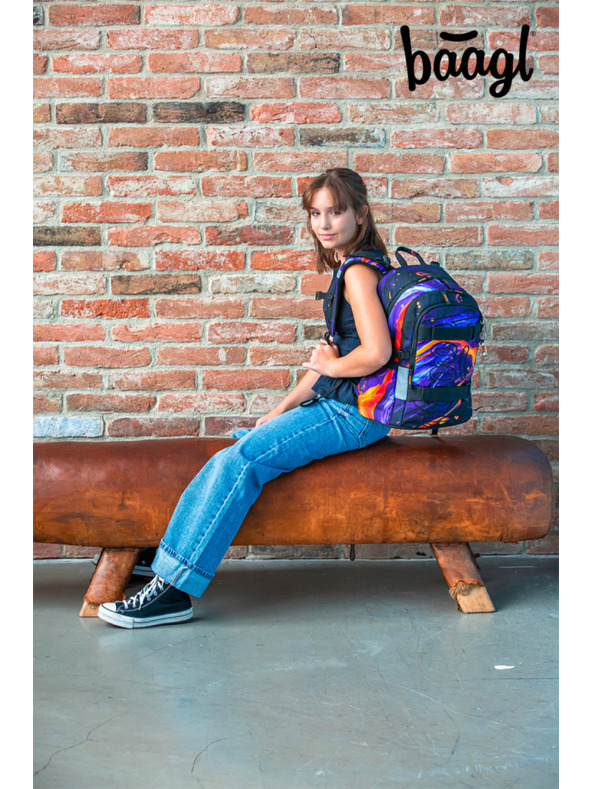 BAAGL  BAAGL SET 5 Skate Vibe: nahrbtnik, penal, športna torba, ledvinka, obal za prenosnik GRS