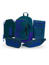 BAAGL  BAAGL SET 5 Core Logo modra: nahrbtnik, penal, vrečka, ledvinka, ovitek za prenosnik GRS