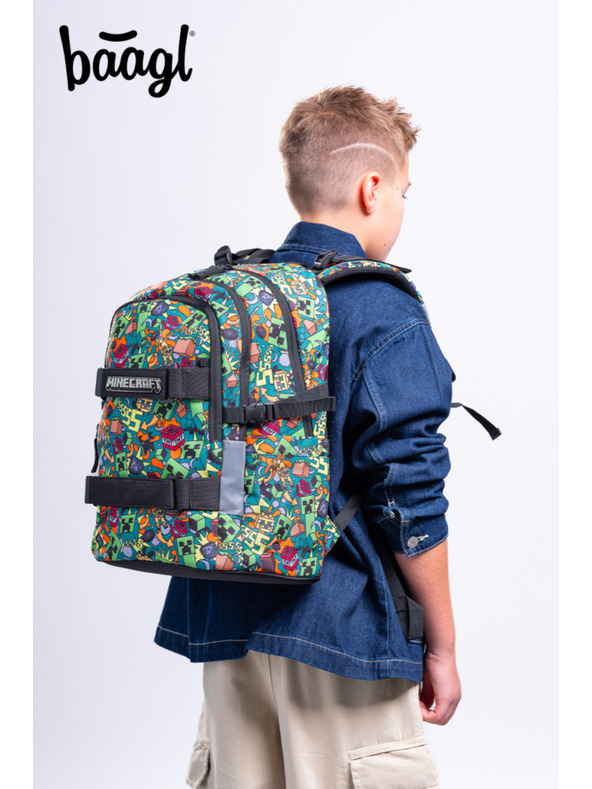 BAAGL  BAAGL Školski nahrbtnik Skate Minecraft Chaos