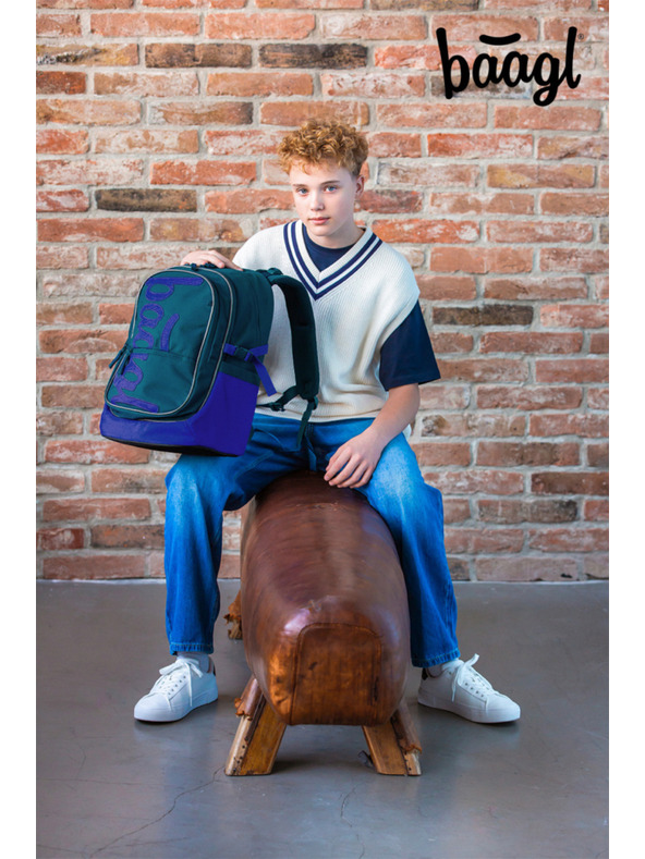 BAAGL  BAAGL Šolski nahrbtnik Core Logo modra GRS