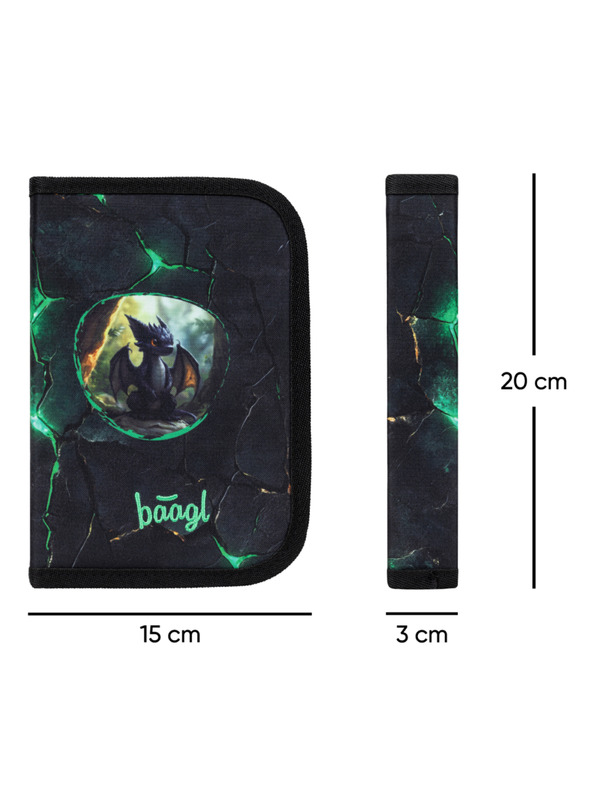 BAAGL  BAAGL SET 3 Zippy Zmaji: aktovka, peresnica, vrečka