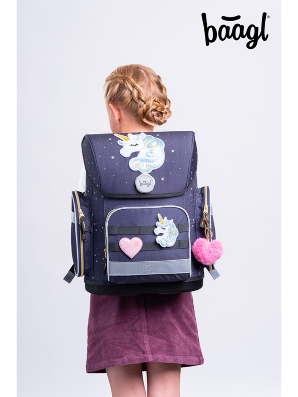 BAAGL  BAAGL Šolska aktovka Ergo Unicorn Gold