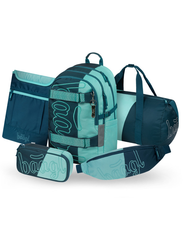 BAAGL  BAAGL SET 5 Skate Petrol: nahrbtnik, peresnica, športna torba, ledvinka, ovoj za prenosni računalnik GRS