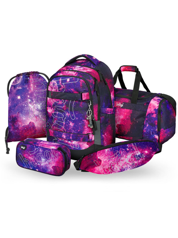BAAGL  BAAGL SET 5 Skate Max Galaxy: nahrbtnik, peresnica, vrečka, sportna torba, ledvinka GRS