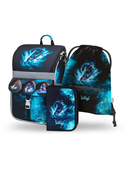 BAAGL  BAAGL SET 3 Zippy Hokej: aktovka, peresnica, vrečka