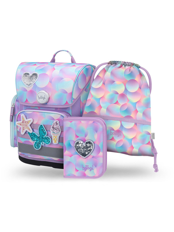 BAAGL  BAAGL SET 3 Ergo Candy: aktovka, peresnica, vrečka