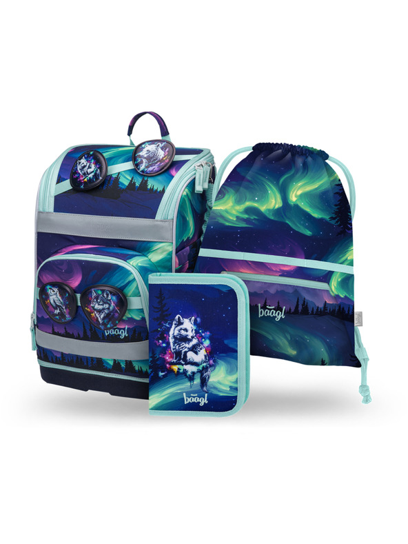 BAAGL  BAAGL SET 3 Zippy Plus Aurora: aktovka, peresnica, vrečka GRS