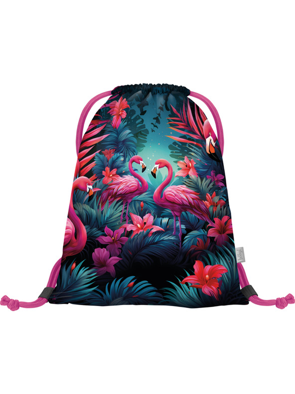 BAAGL  BAAGL SET 5 Airy Plus Flamingoji: nahrbtnik, peresnica, vrečka, predpasnik, denarnica