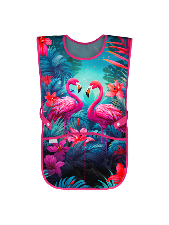 BAAGL  BAAGL SET 5 Airy Plus Flamingoji: nahrbtnik, peresnica, vrečka, predpasnik, denarnica