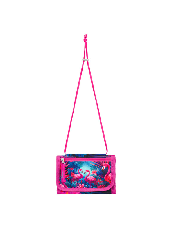 BAAGL  BAAGL SET 5 Airy Plus Flamingoji: nahrbtnik, peresnica, vrečka, predpasnik, denarnica