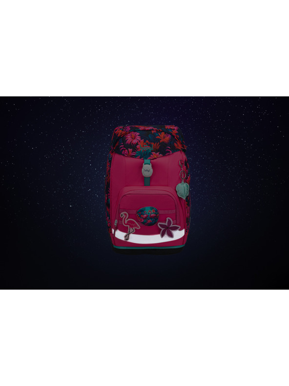 BAAGL  BAAGL SET 5 Airy Plus Flamingoji: nahrbtnik, peresnica, vrečka, predpasnik, denarnica