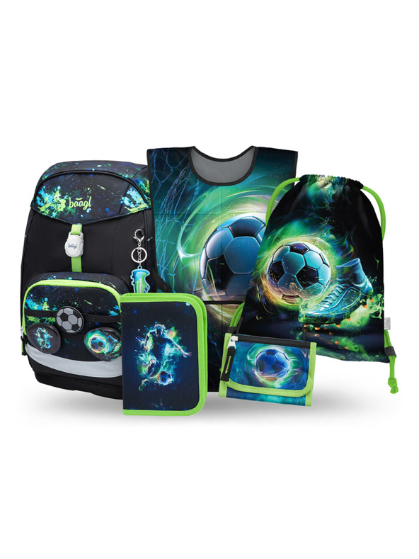 BAAGL  BAAGL SET 5 Airy Plus Nogomet: nahrbtnik, peresnica, vrečka, predpasnik, denarnica