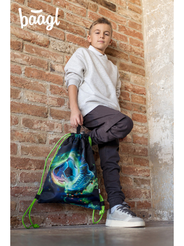 BAAGL  BAAGL SET 5 Airy Plus Nogomet: nahrbtnik, peresnica, vrečka, predpasnik, denarnica