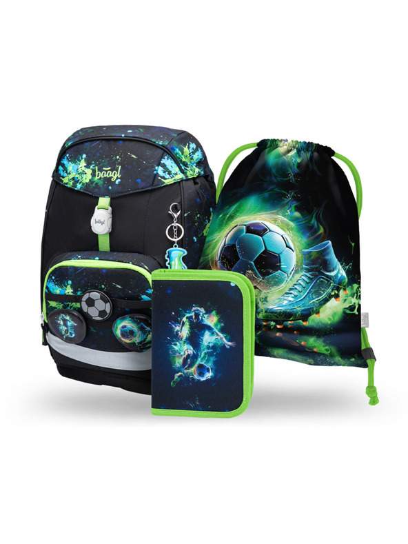 BAAGL  BAAGL SET 3 Airy Plus Nogomet: nahrbtnik, peresnica, vrečka