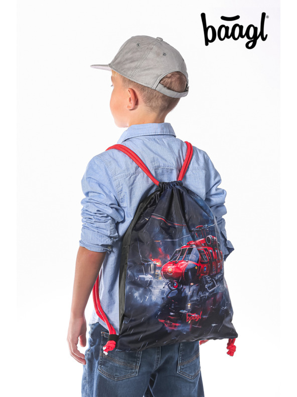 BAAGL  BAAGL SET 5 Airy Plus Reševalci: nahrbtnik, peresnica, vrečka, predpasnik, denarnica