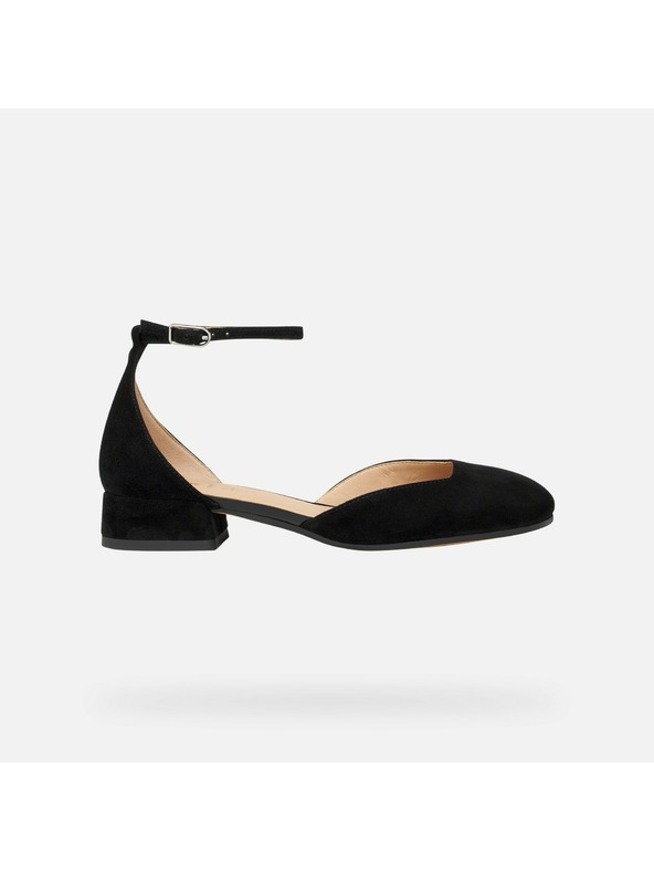 Geox Črne ženske čevlje na peto Geox Dhyalma