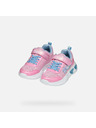 Geox Rožnati deklinski svetleči čevlji Geox Assister