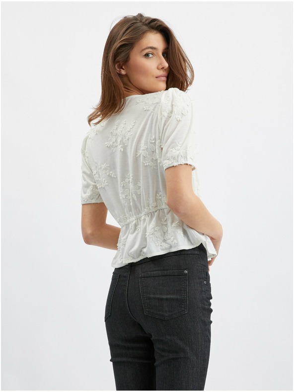 Orsay Bela ženska cvetlična bluza ORSAY