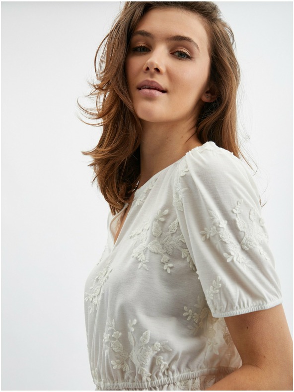 Orsay Bela ženska cvetlična bluza ORSAY