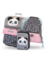 BAAGL  Siva 3 kompleti zippy panda: aktovka, svinčnik, torba Baagl