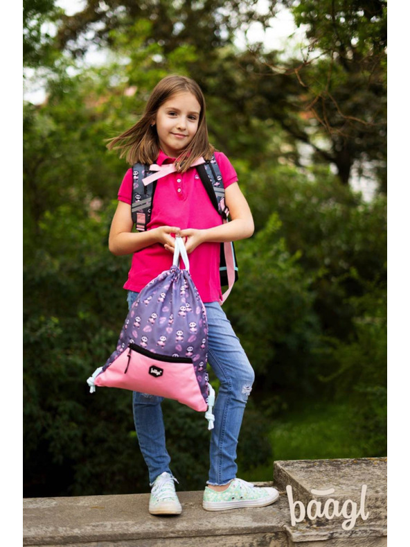 BAAGL  Siva 3 kompleti zippy panda: aktovka, svinčnik, torba Baagl