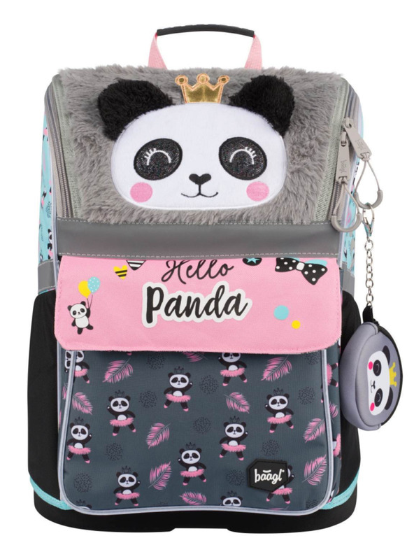 BAAGL  Siva 3 kompleti zippy panda: aktovka, svinčnik, torba Baagl