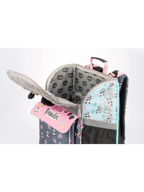 BAAGL  Siva 3 kompleti zippy panda: aktovka, svinčnik, torba Baagl