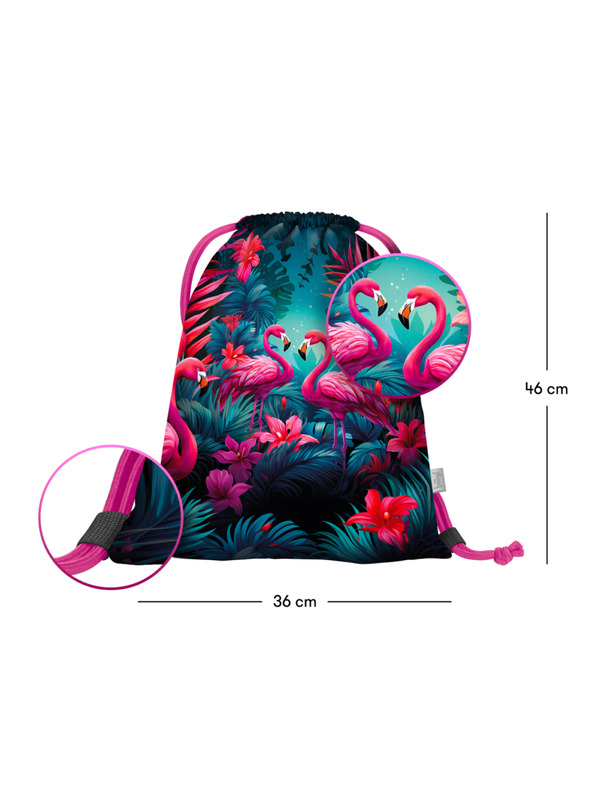 BAAGL  Rožnata torba Baagl Flamingos