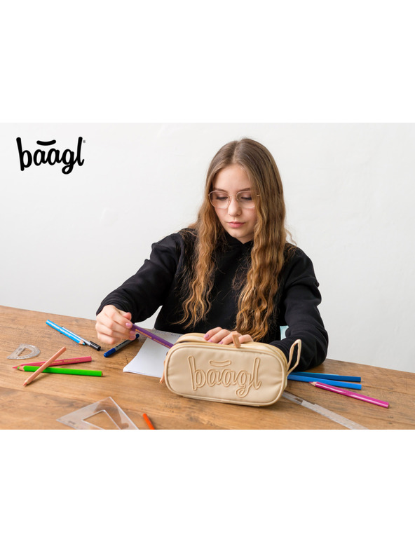 BAAGL  Bež Študentski kovček Baagl Bež