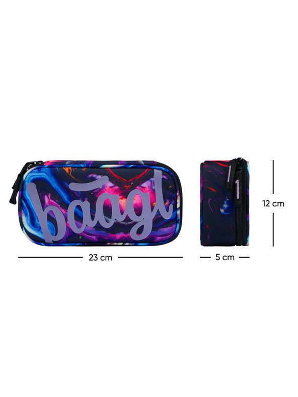 BAAGL  Vijolični šolski peresnik Baagl Marble