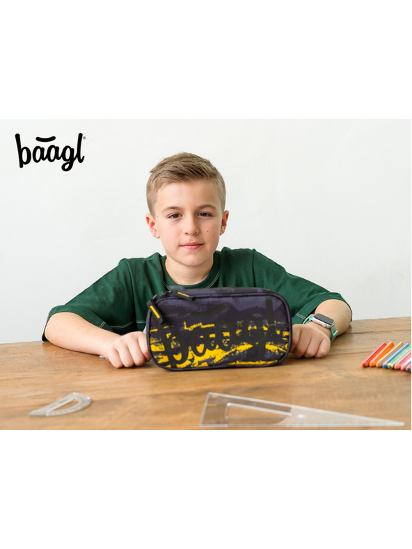 BAAGL  Sivi šolski peresnik Baagl Dune