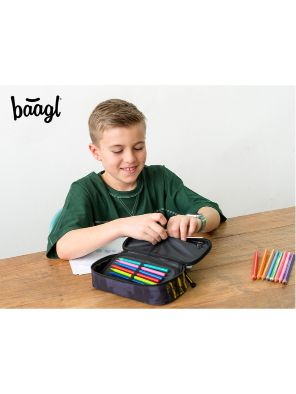 BAAGL  Sivi šolski peresnik Baagl Dune