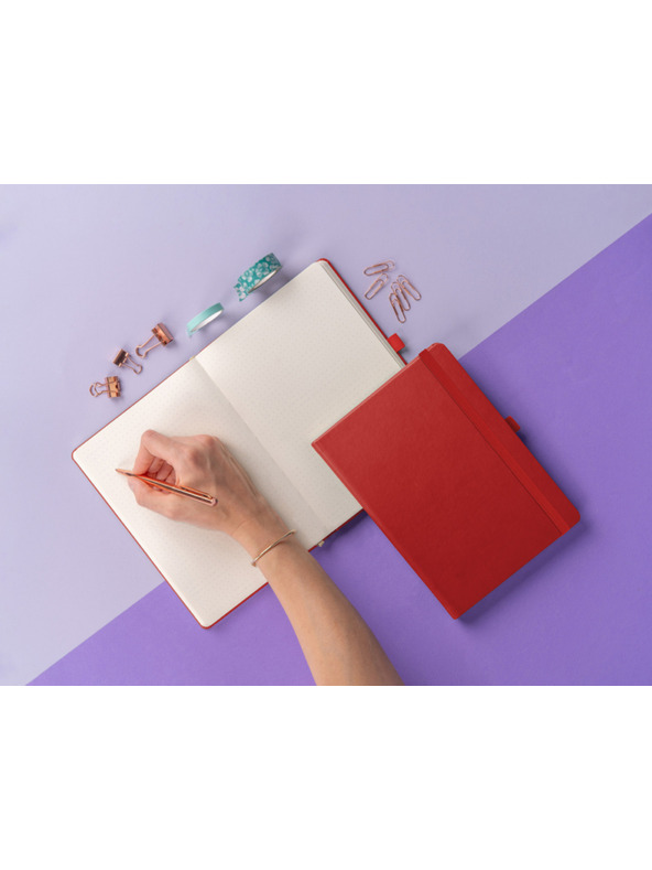 NOTIQUE NOTIQUE Notes, rdeča, pikčasta, 15 x 21 cm BAAGL