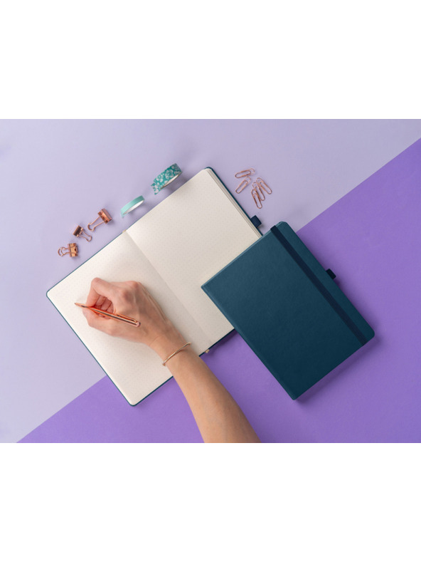 NOTIQUE NOTIQUE Notes Aprint Neo, modra, pikčasta, 15 x 21 cm