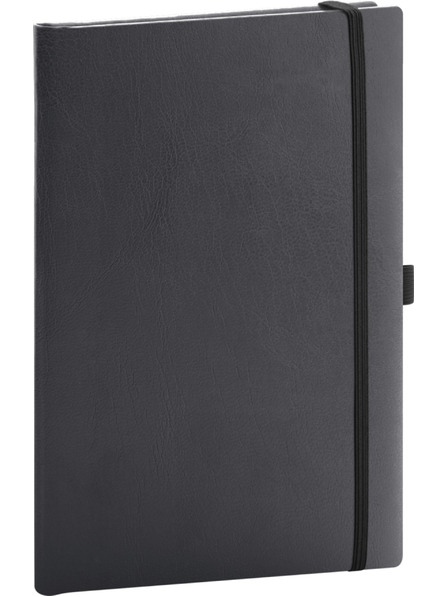 NOTIQUE NOTIQUE Notes Balakron, črn, s pikami, 15 x 21 cm