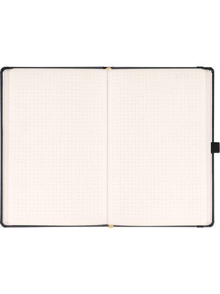 NOTIQUE NOTIQUE Notes Balakron, črn, s pikami, 15 x 21 cm