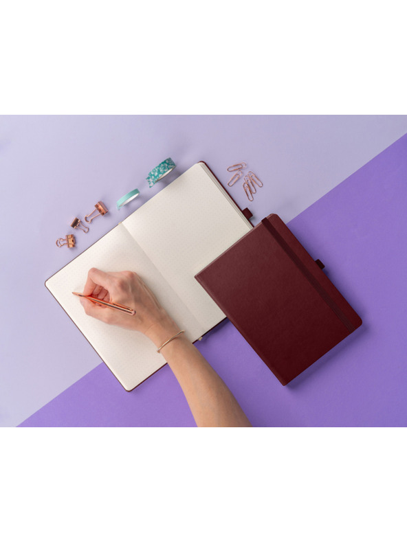 NOTIQUE NOTIQUE Notes Aprint Neo, bordo, pikčasto, 15 x 21 cm